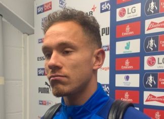 Kieron Morris speaking in his post-match press conference