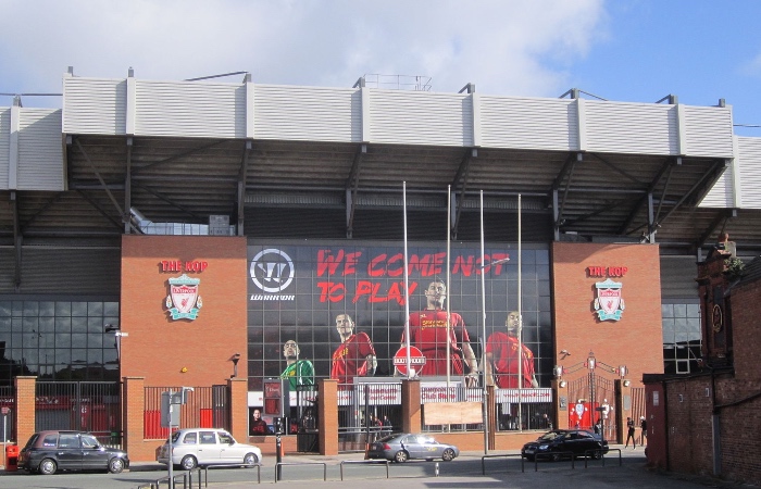 Anfield, home of Liverpool FC