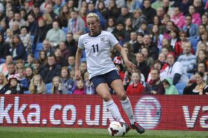 Toni playing for England against Montenegro<br /> James Boyes John Doe / CC-BY-SA-3.0