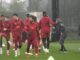 SALAH in training for Liverpool - pic by Owen Smith for Merseysportlive