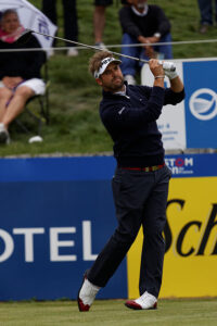 Baldwin opening up off the tee at the French Open. Credit: Cyrille Bertin