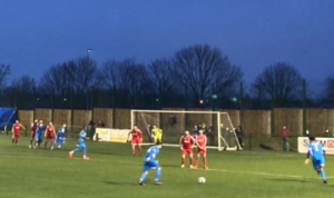 Kenny Strickland attempts to score a free-kick of his own (Image: George Newell)