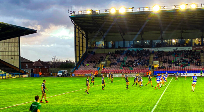 Widnes Vikings playing against Workington Town. Photo credit Ant Stonelake.