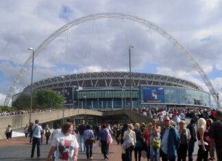 Wembley Stadium - pic by Lauren under creative commons licence https://www.geograph.org.uk/photo/7058053