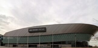 Outside the M&S Bank Arena