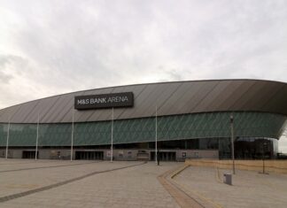 Outside the M&S Bank Arena