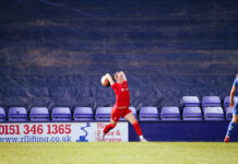 Megan Campbell taking a long throw-in