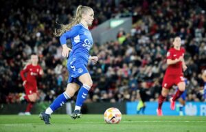 Jess Park in action at Anfield.