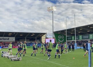 Sale Sharks warm up