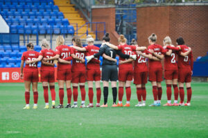 Liverpool Women showing remembrance. 