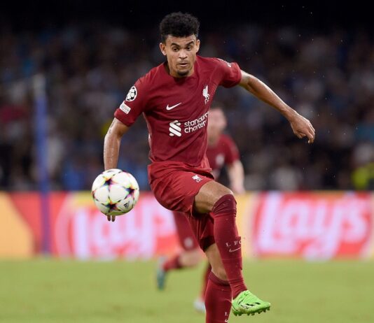 Liverpool and Colombia player Luis Diaz (Alamy - Free to Use)