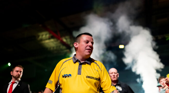 Dave Chisnall walk-on. Credit: Sven Mandel, CC BY-SA 4.0 via Wikimedia Commons