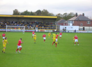 Southport FC. Credit: Peter Bonnett from Manchester, UK, CC BY-SA 2.0 via Wikimedia Commons