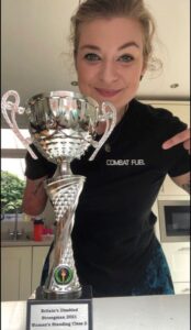Becca Slater with her World's Strongest Woman trophy. 