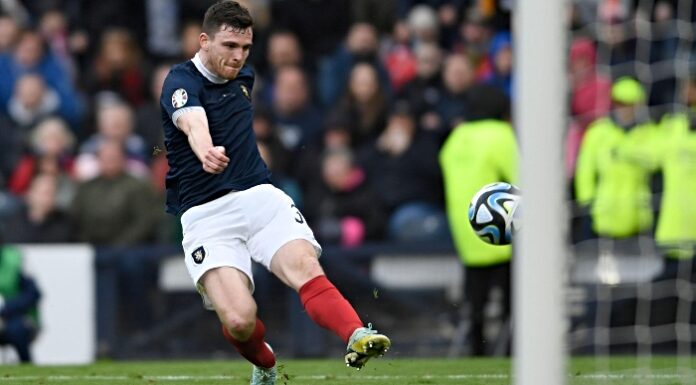 Scotland and Liverpool player Andy Robertson - Alamy images under agreed licence