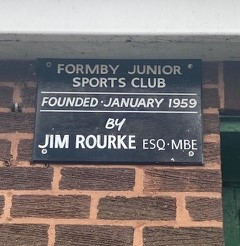FJSC Club Plaque. Pic courtesy of Formby Junior Sports Club