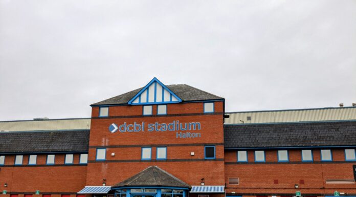 The DCBL Stadium in Widnes. Photo by James Cranford.