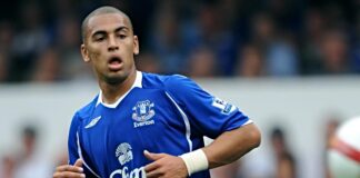James Vaughan - Everton FC - image from Alamy under agreed licence