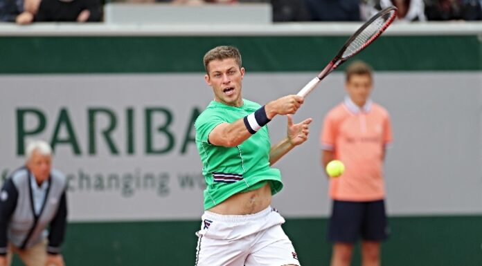 Neal Skupski tennis player in action - Alamy Images licence