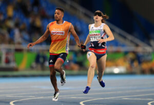 Libby Clegg runs during 2016 Rio Paralympic Games