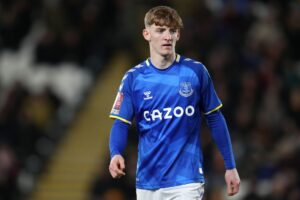 Anthony Gordon in Everton kit 