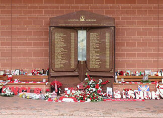 Hillsborough memorial - By Phil Nash from Wikimedia Commons CC BY-SA 4.0