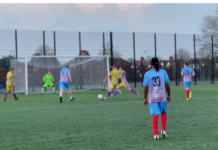 Charity football game. Photo taken by Holly Crebbin