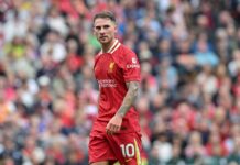 Alexis Mac Allister of Liverpool during the Premier League match Liverpool vs Bournemouth at Anfield