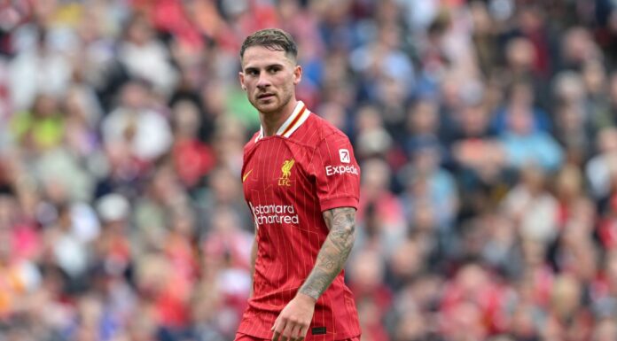 Alexis Mac Allister of Liverpool during the Premier League match Liverpool vs Bournemouth at Anfield