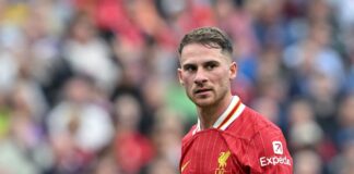 Alexis Mac Allister of Liverpool during the Premier League match Liverpool vs Bournemouth at Anfield