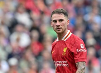 Alexis Mac Allister of Liverpool during the Premier League match Liverpool vs Bournemouth at Anfield