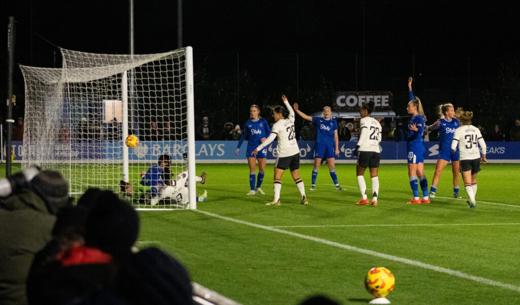 Melvine Malard manages to somehow get the ball into the back of the net for the opener. Pic by Matty McClennon.