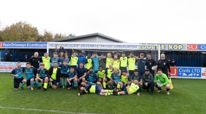 Full team picture For charity game for Zoe's Place