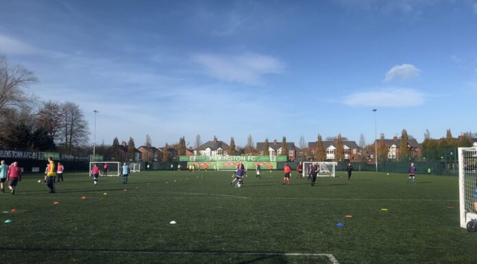 St Helens Walking Football in action, photo taken by Luke Harris