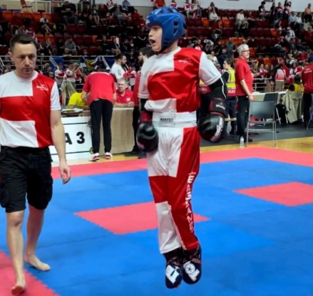 Zack Donnelly prepares for his next fight at the WKC in Albufeira, Portugal. Pic by Paul Donnelly