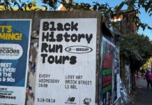 2Step Collective black history run tour poster. Photo by Holly Crebbin