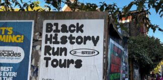 2Step Collective black history run tour poster. Photo by Holly Crebbin