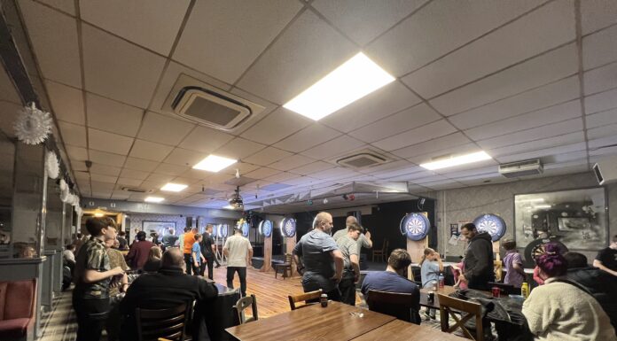 Liverpool Darts Academy in full flow. Photo taken by Luke Harris