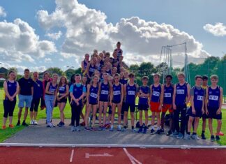 West Cheshire AC at the EPSV Athletics Track. Pic by West Cheshire Athletics Club