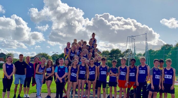 West Cheshire AC at the EPSV Athletics Track. Pic by West Cheshire Athletics Club