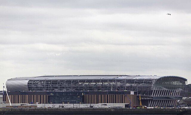 Everton's new Bramley-Moore Dock Stadium Under Construction
