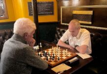 Two players at Liverpool Chess Club