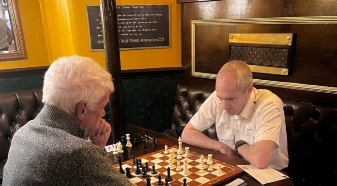 Two players at Liverpool Chess Club