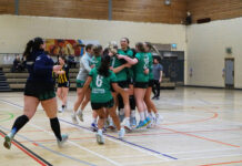 Liverpool Handball Club celebrating EHA National Cup win