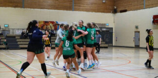 Liverpool Handball Club celebrating EHA National Cup win