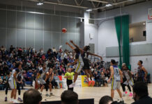 Cheshire Phoenix tip-off against Sheffield Sharks in British Super League Basketball