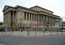 Photo from outside of St Liverpool landmark George's Hall