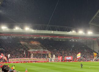 Liverpool Kop Crowd vs Newcastle by Daniel Moffat