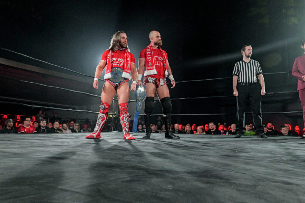 Zack Gibson and James Drake in the ring by Burning Heart Pro Wrestling