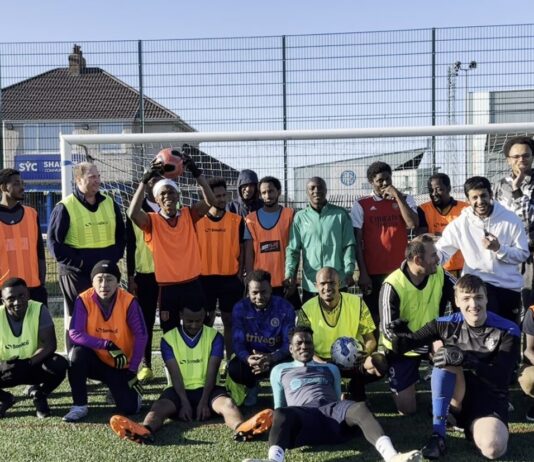 Wirral Change asylum seeker and refugee football group. Image by Jack Burgess